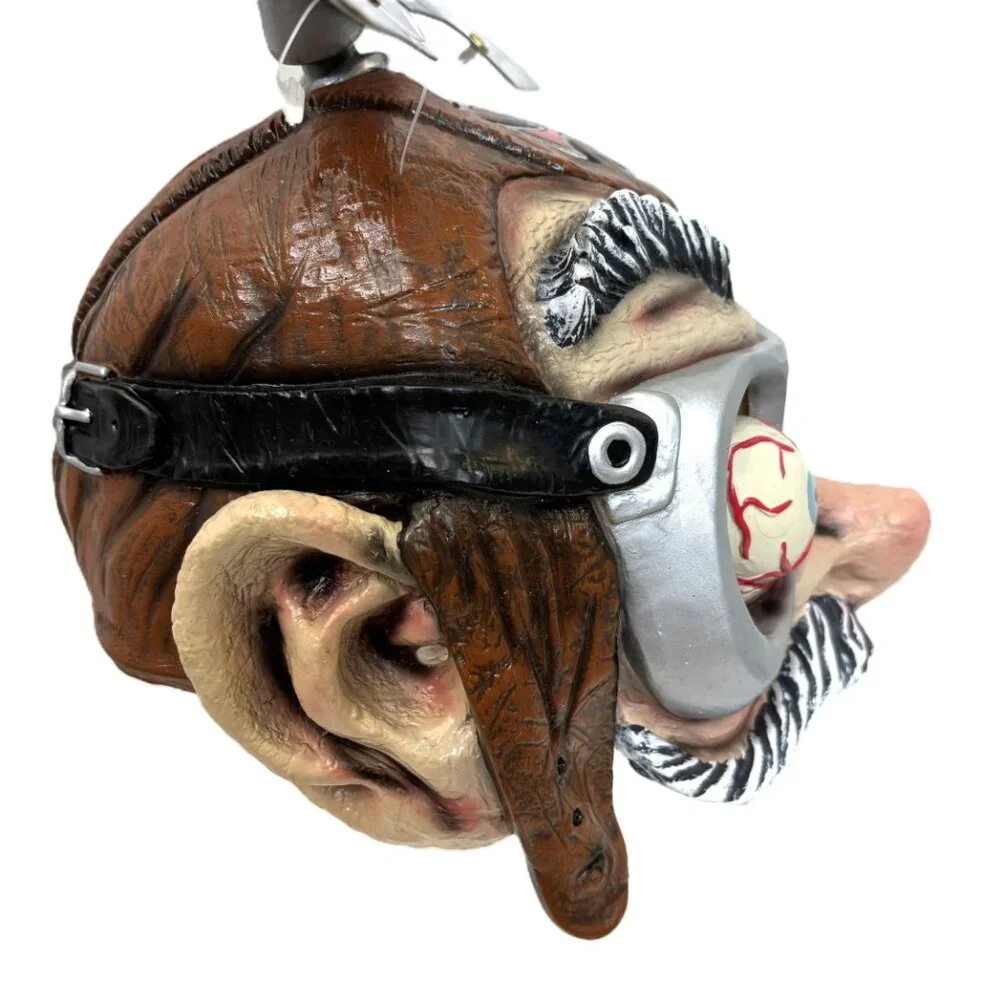 Crazy Ace Google Eyed Flight Helmet Vinyl Cap Mask Fright Asylum NWT NOS VTG